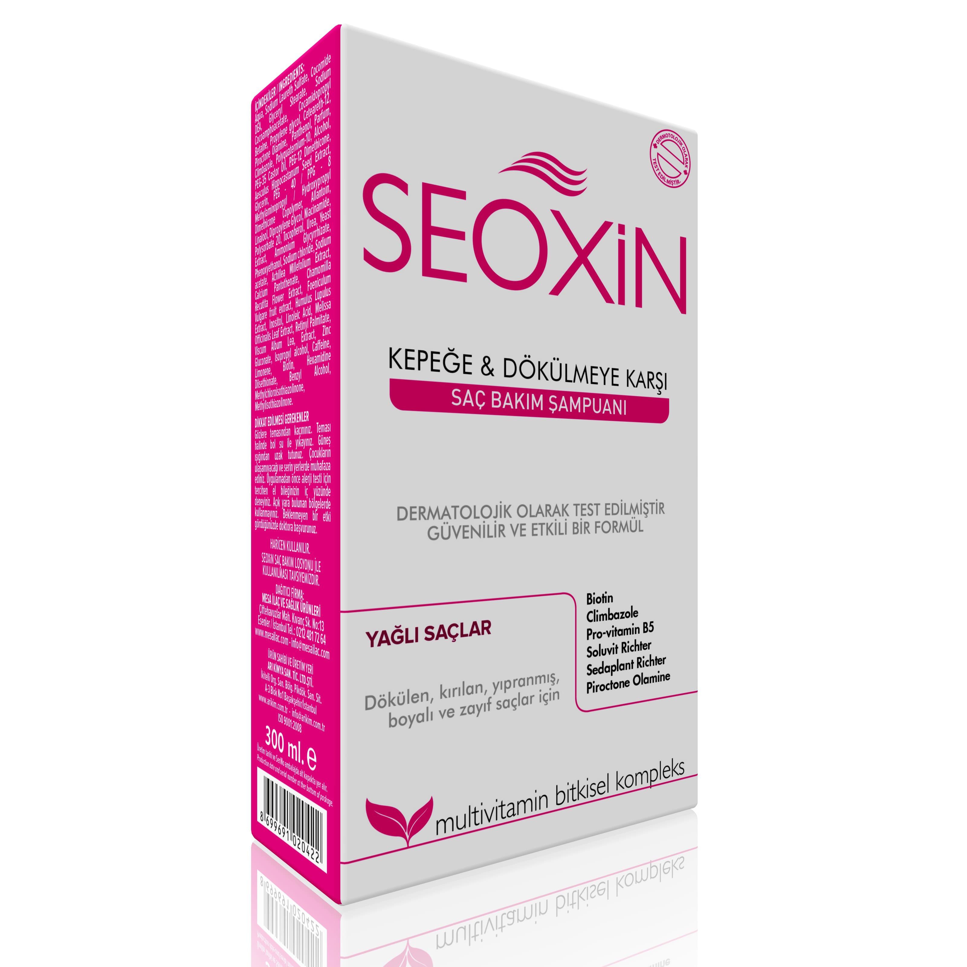 SEOXIN Yağlı Saçlar İçin Kepeğe Karşı Şampuan ambalajı